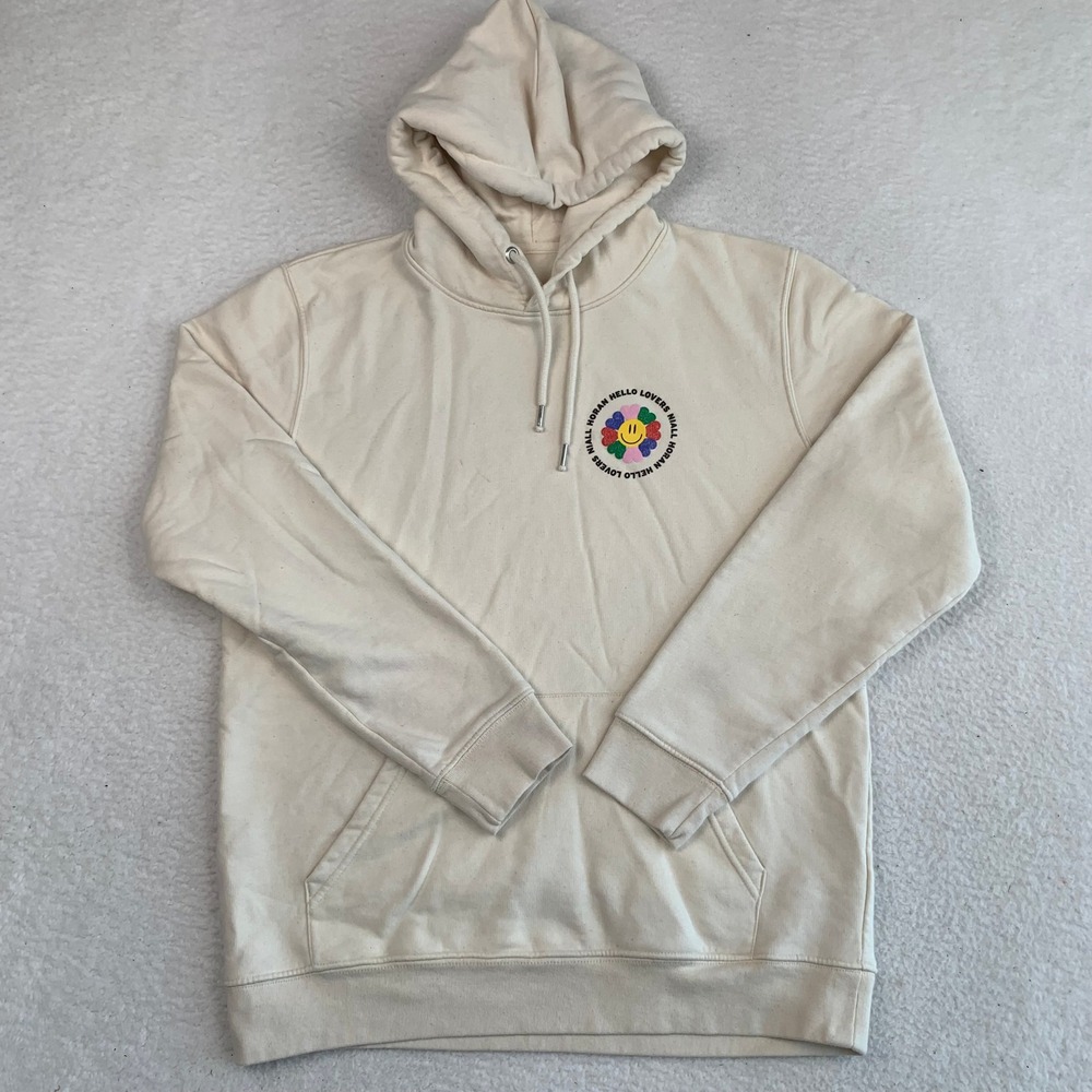 Niall Horan Hello Lovers Hoodie Unisex M Smile Flower Organic Cotton Vegan Cream